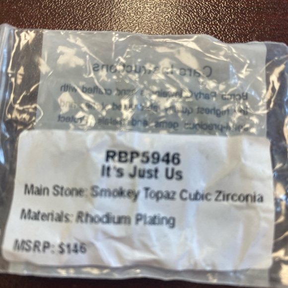 NWT Bomb party ring size 7 Smokey Topaz Rhodium Plating MSRP $146 - Picture 4 of 4